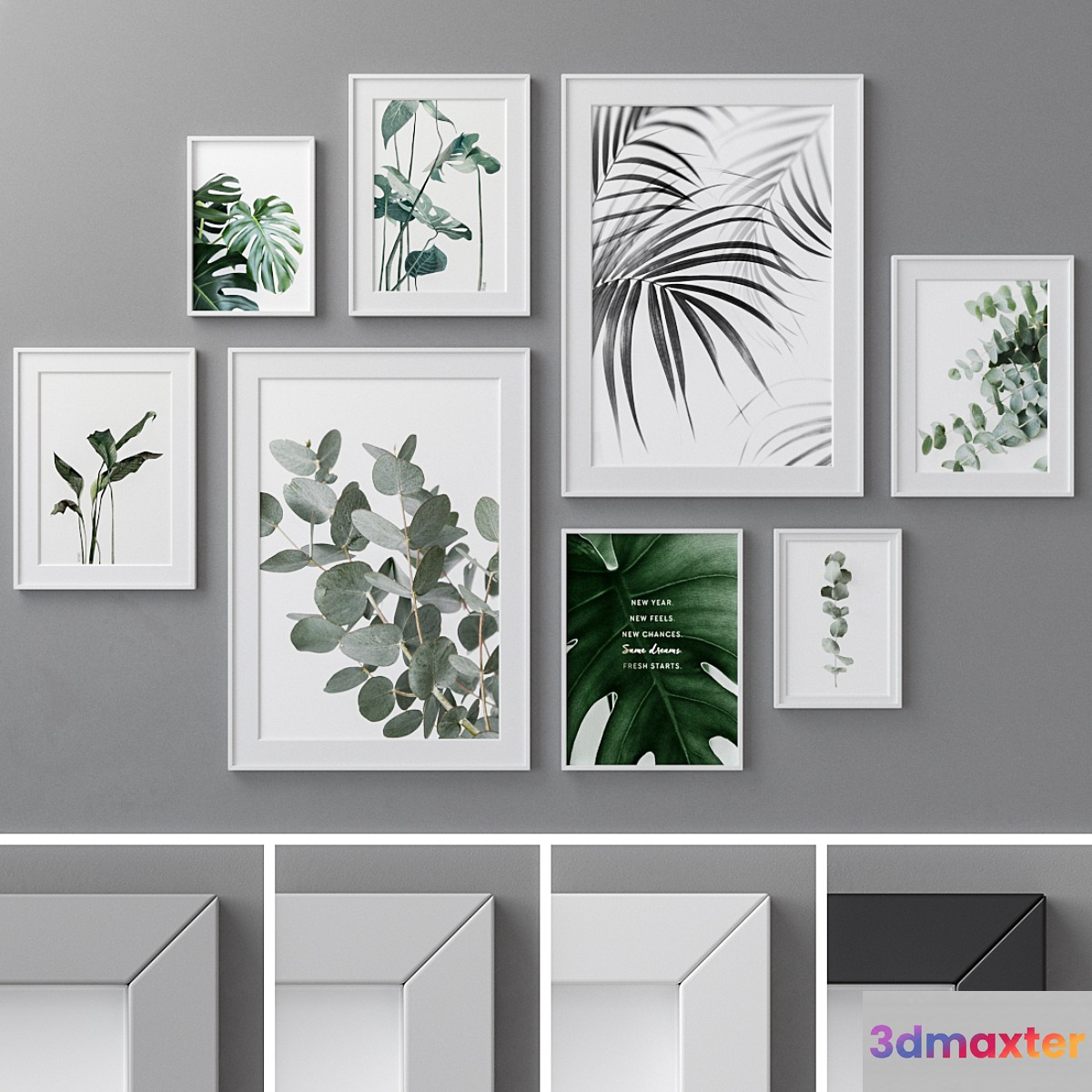 Photo Frames Set 90 3D Max