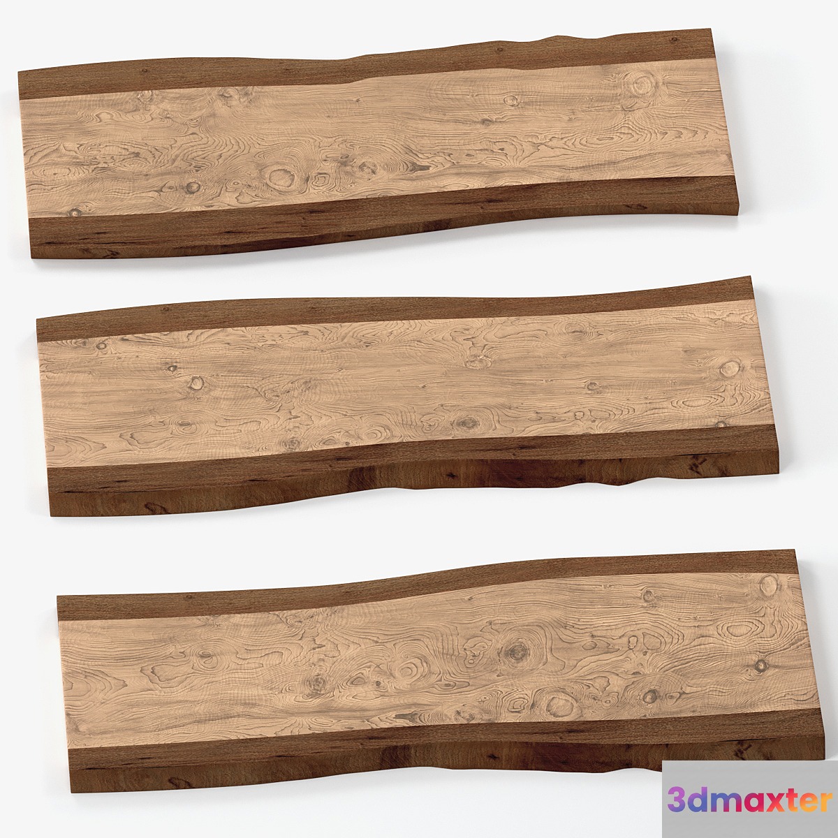 Slabs of wood 3D Max