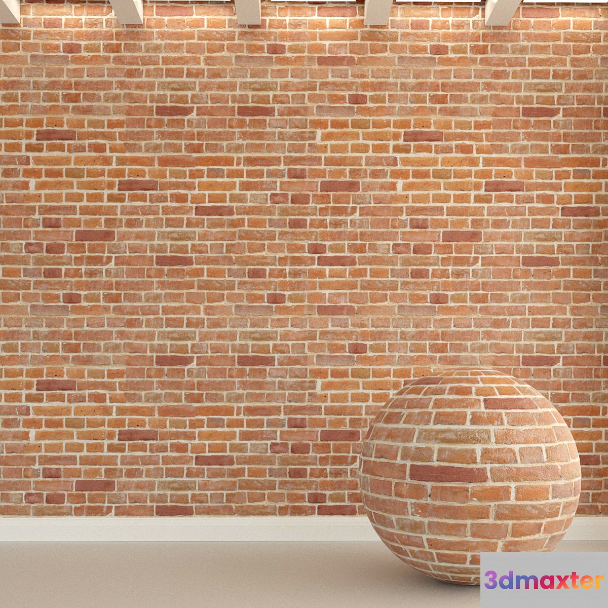 Brick wall. Old brick. 128 3D Max