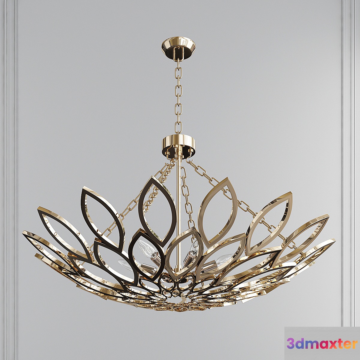 Allemande Nickel Chandelier by Currey & Company - No.4