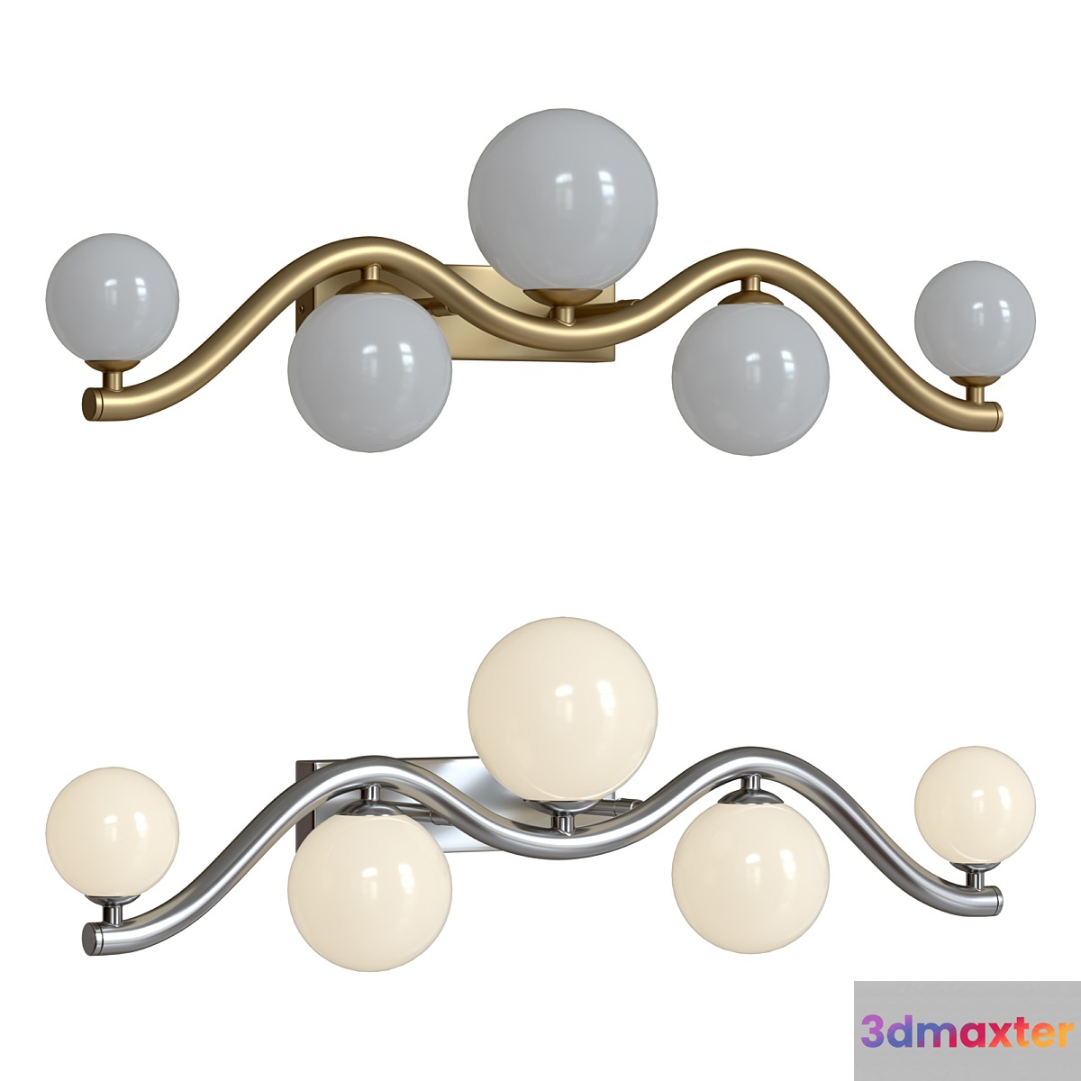 Sconce Uva MOD059WL-05G and MOD059WL-05CH 3D Max