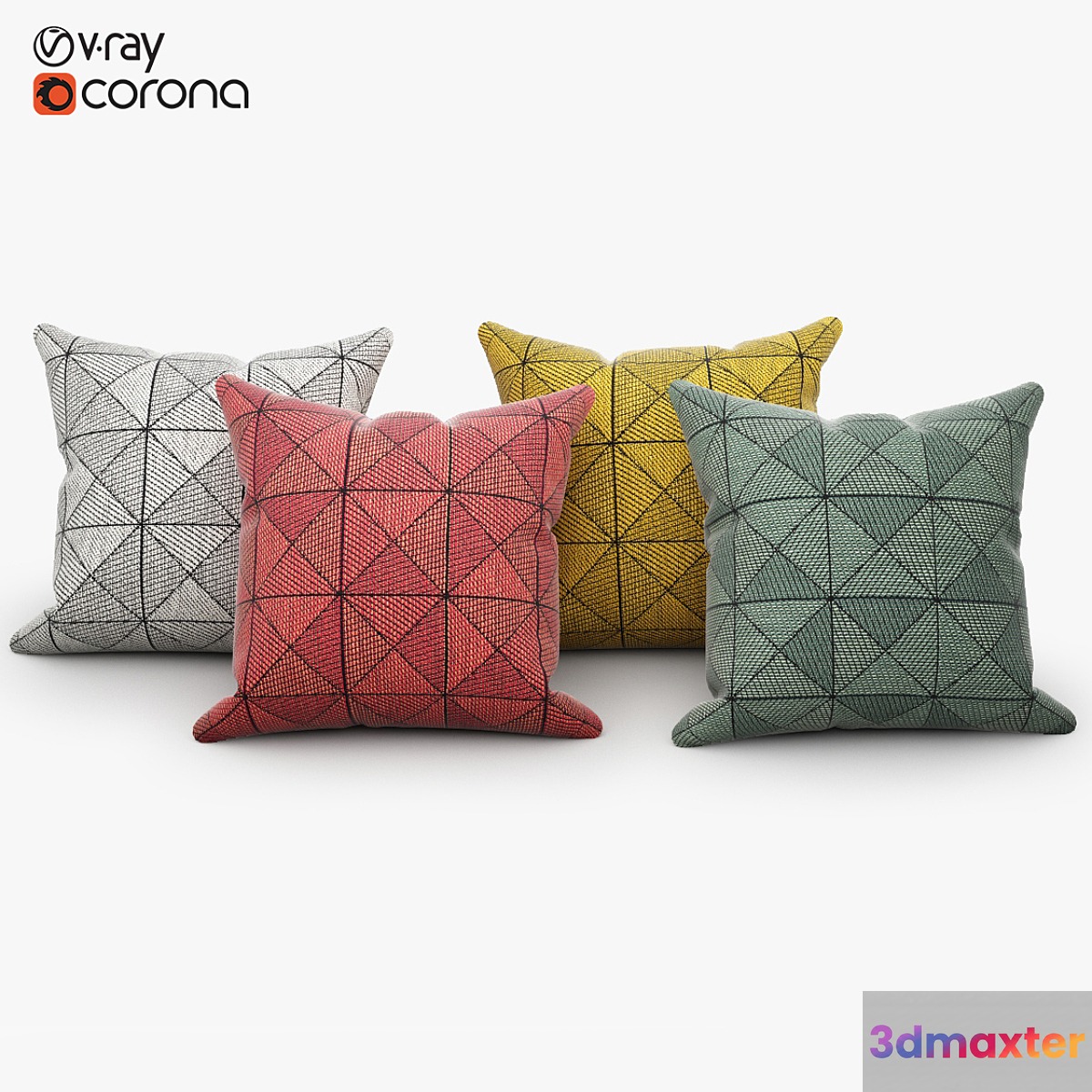 Muuto Tile Cushion 3D Max