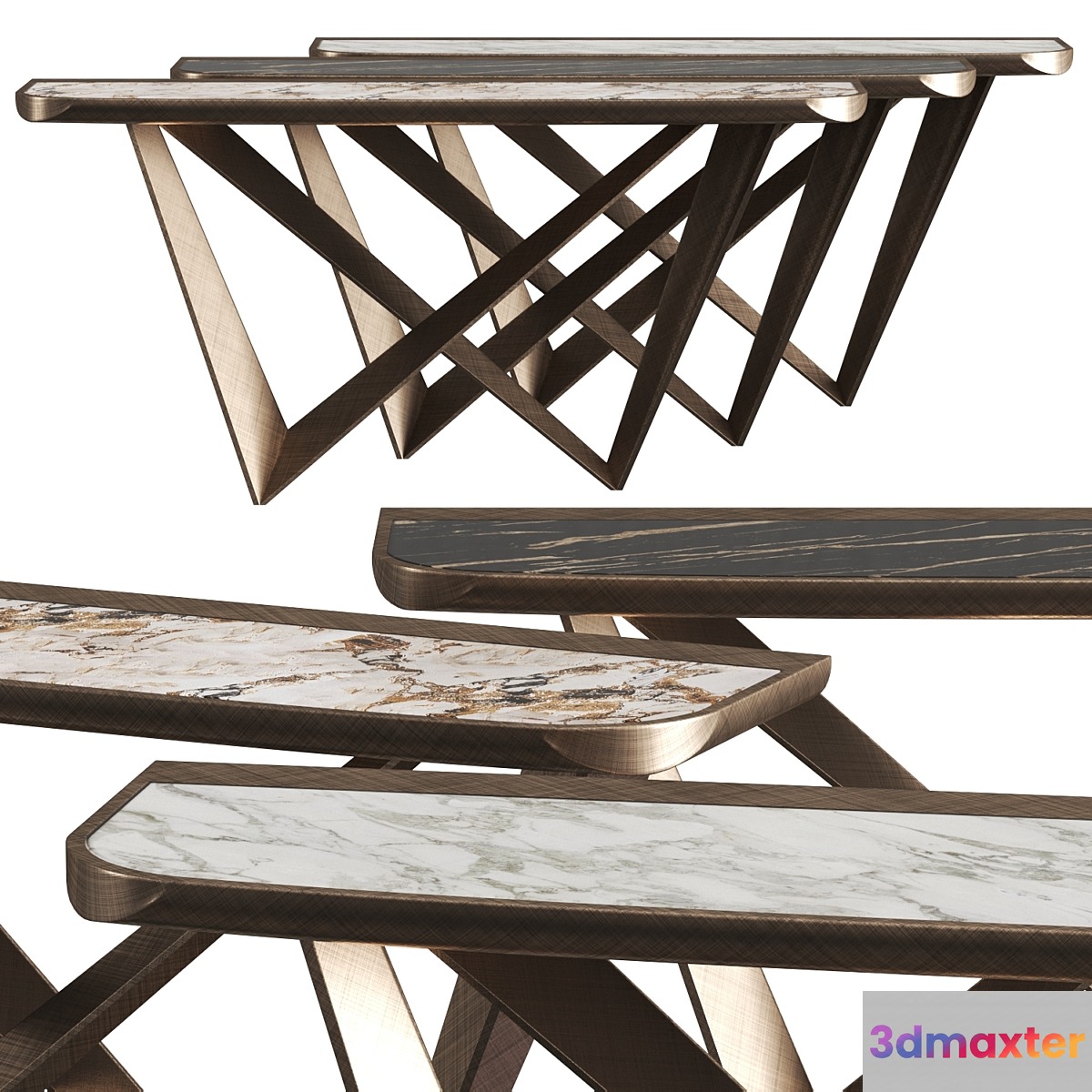 Cattelan Italia Westlin Keramik Premium Console Tables 3D Max