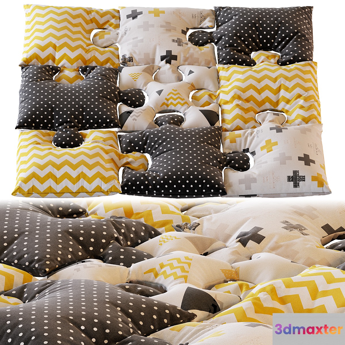 Puzzle Baby Play mat in Scandinavian 3D Max