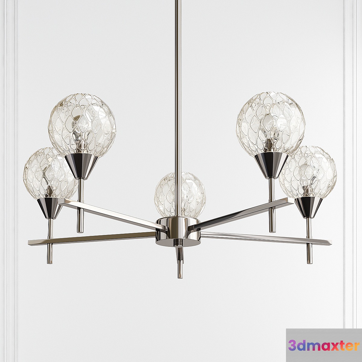 Kersey Polished Chrome 5 Light Chandelier by Elk Lighting 3D Max
