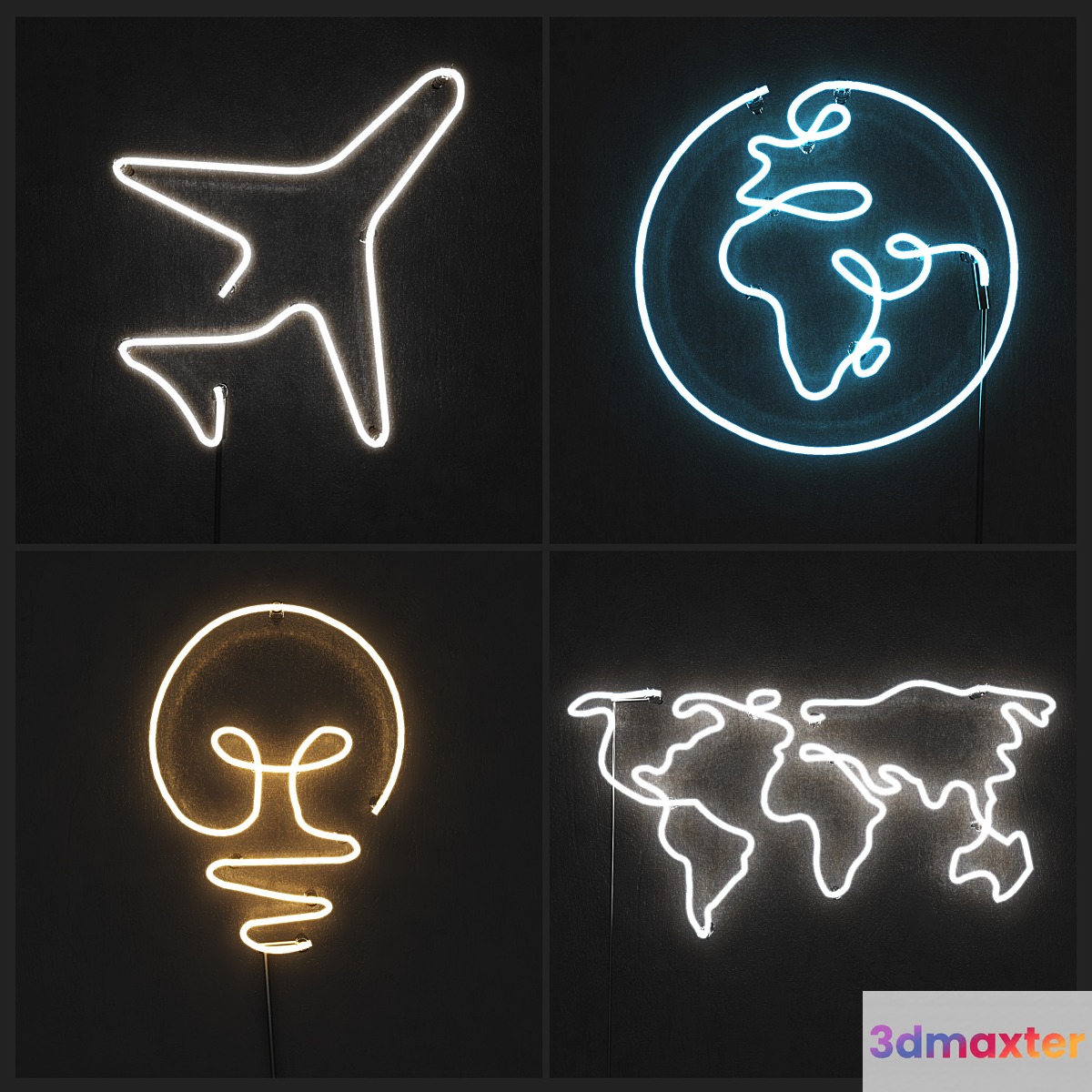 Neon light. Set 2 - No.2 3D Max