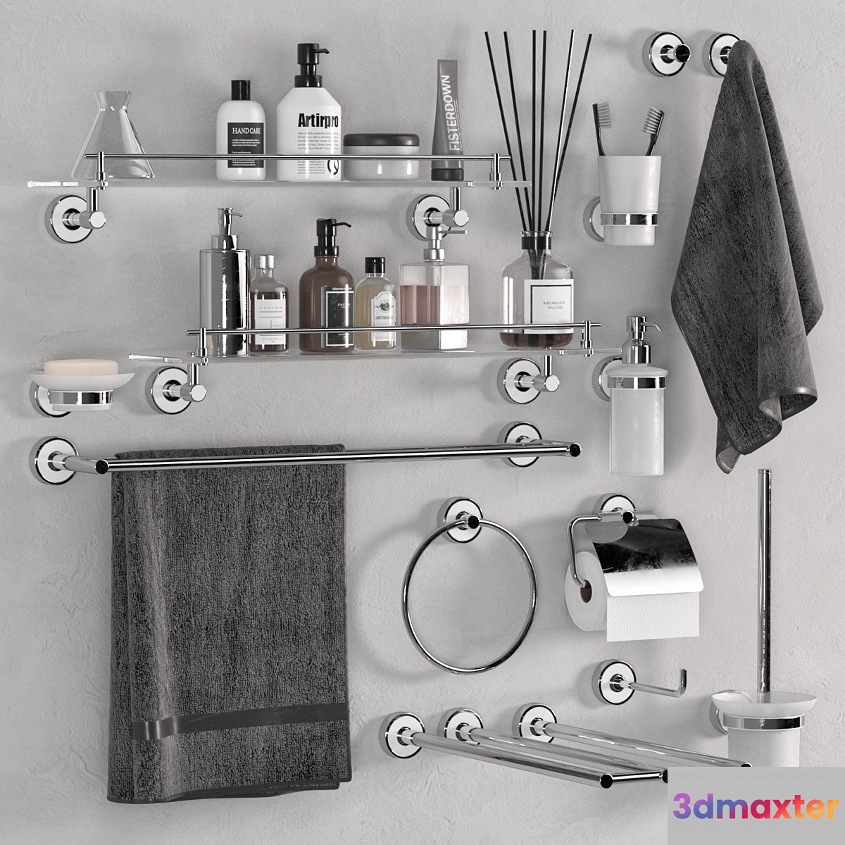Calipso bathroom accessories by IDDIS 3D Max