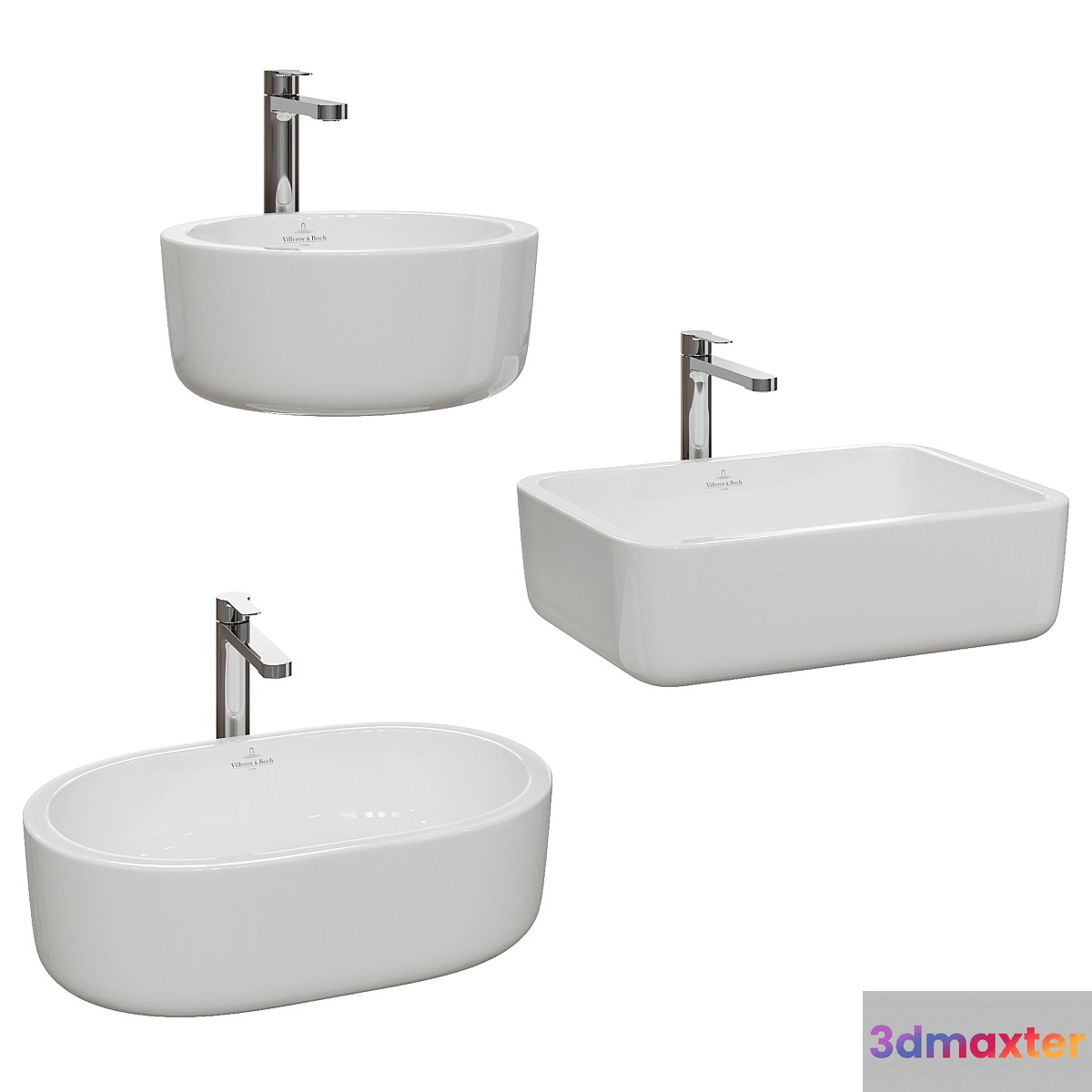 Overhead sinks villeroy boch Architectura 3D Max