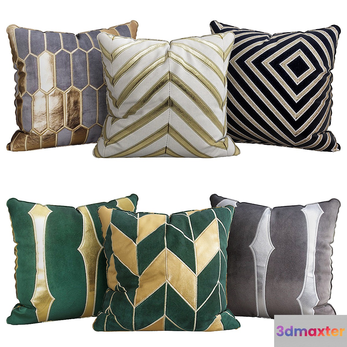 Pillows for sofa 6 pieces No. 39 3D Max