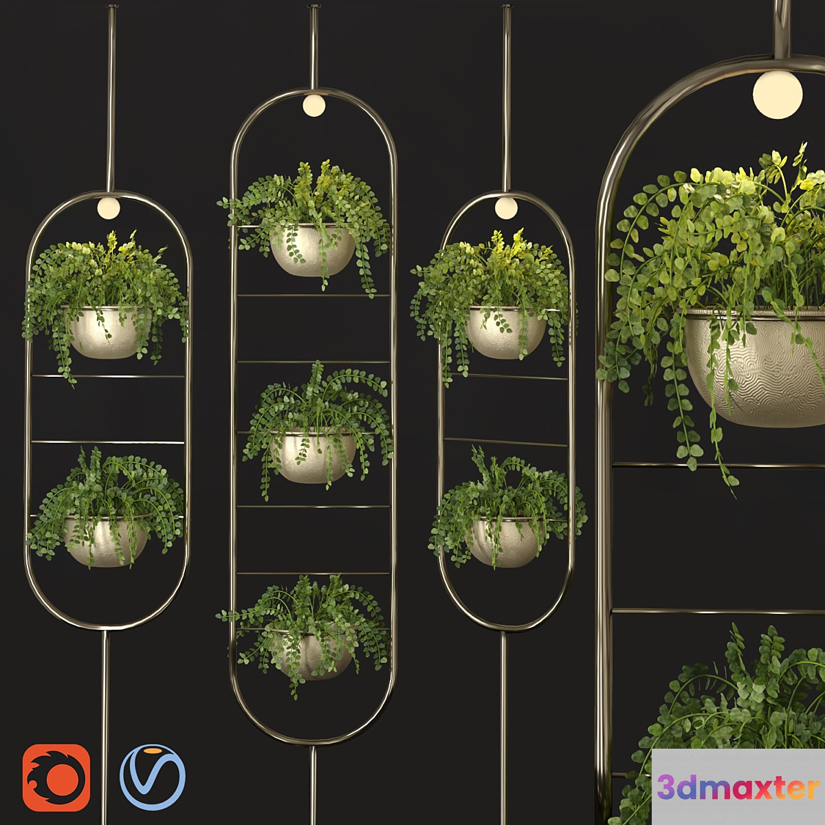Metal hanging lamp Indoor Plant partition