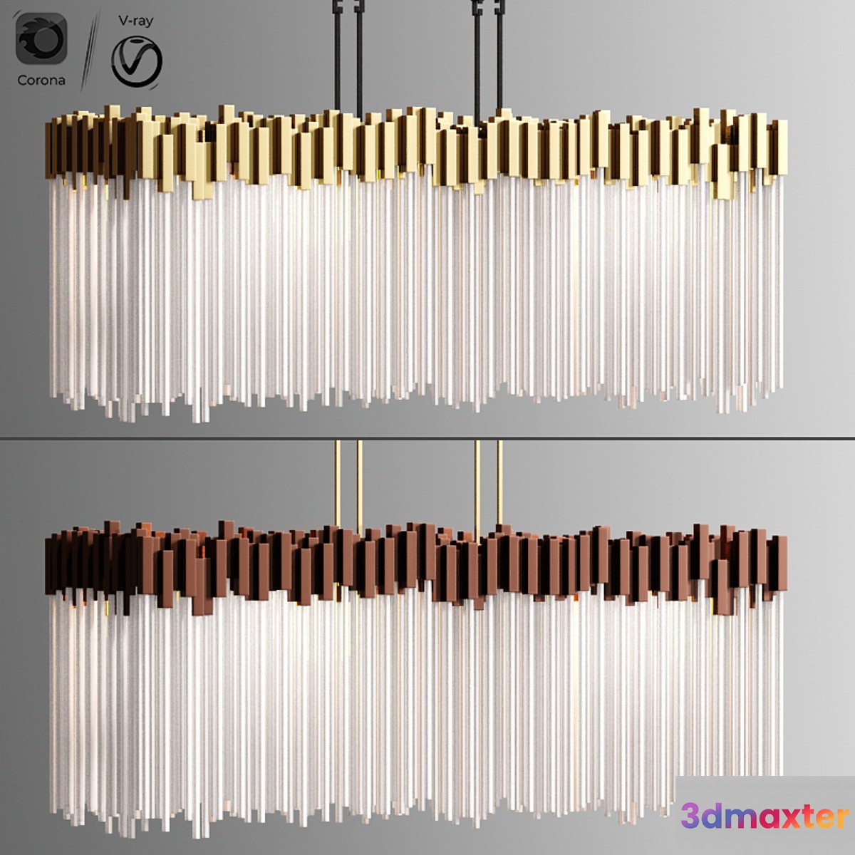 Varaluz Matrix Light Wide Linear Chandelier - No.2