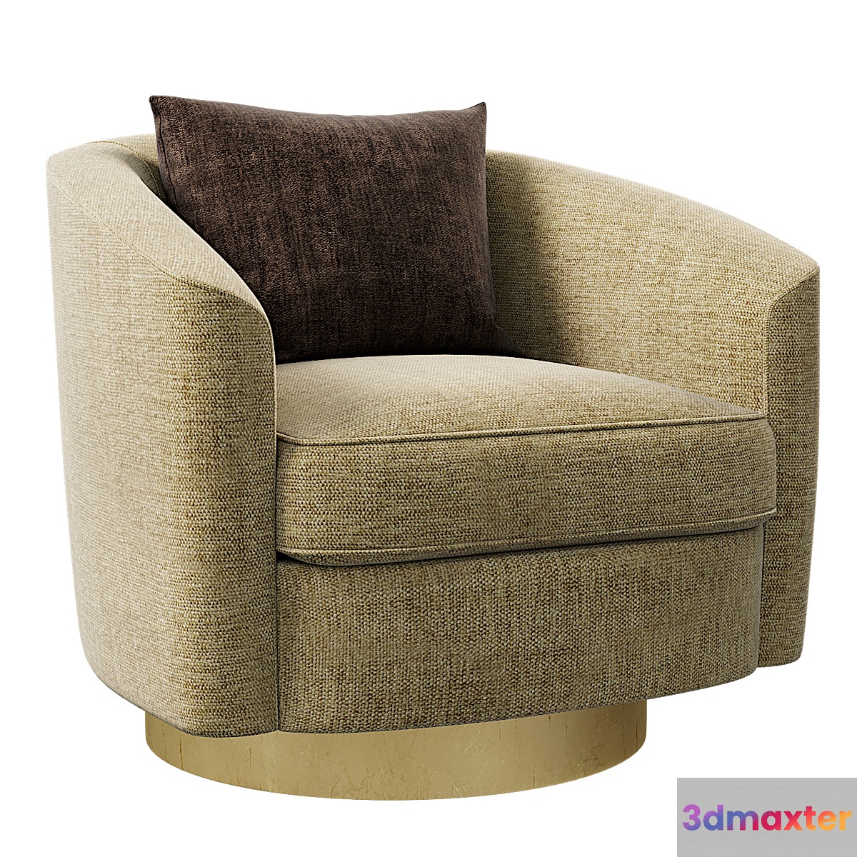 Camino Leather Swivel Chair Bernhardt Interiors 3D Max