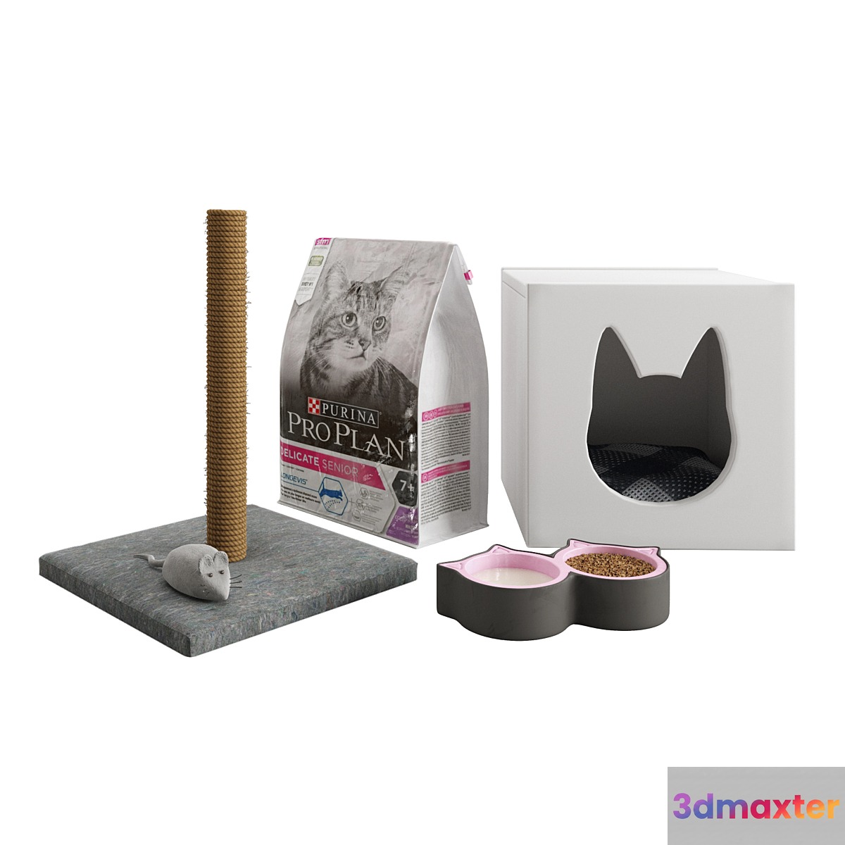 Accessories for cats 01 3D Max