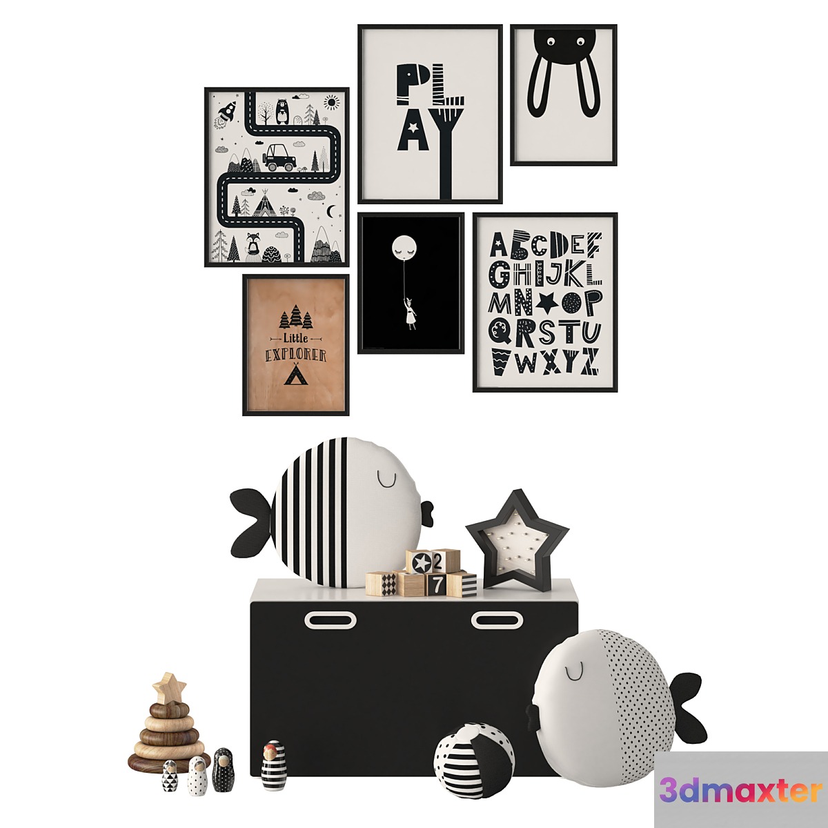 Black and white decor in the nursery Ikea Stuva - No.2