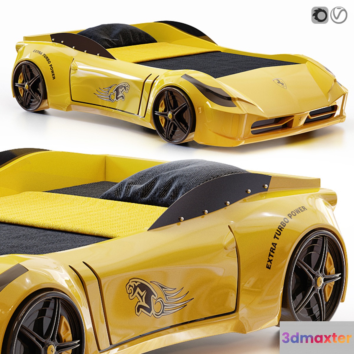 Racing Ferrari Car Bed Model for kids