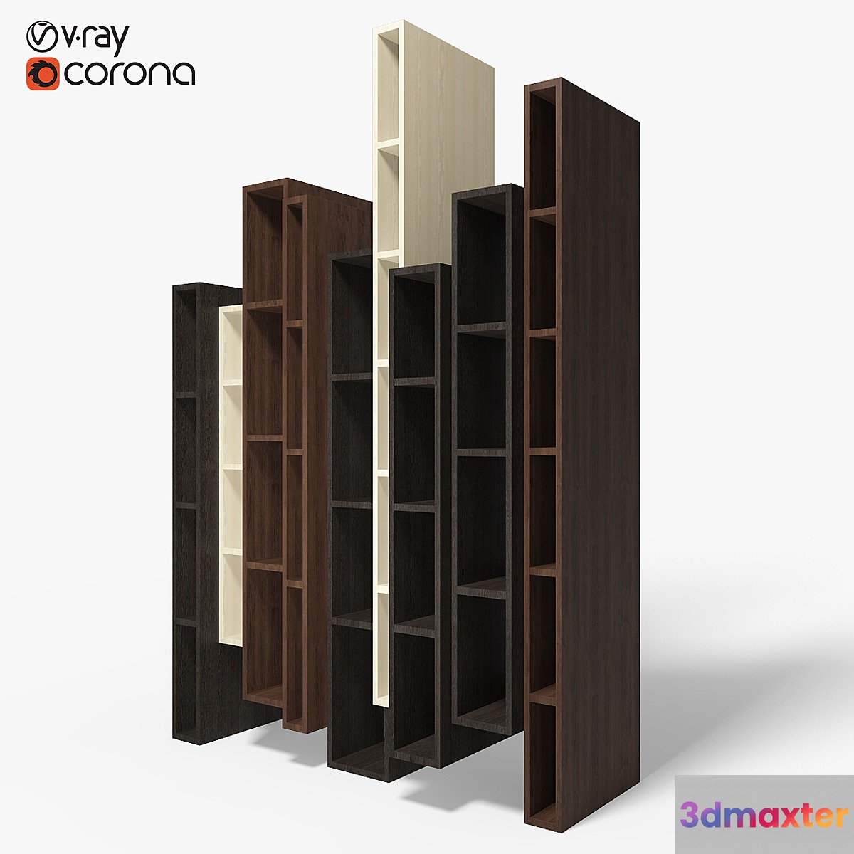 Ceccotti Skyline Bookcase 3D Max