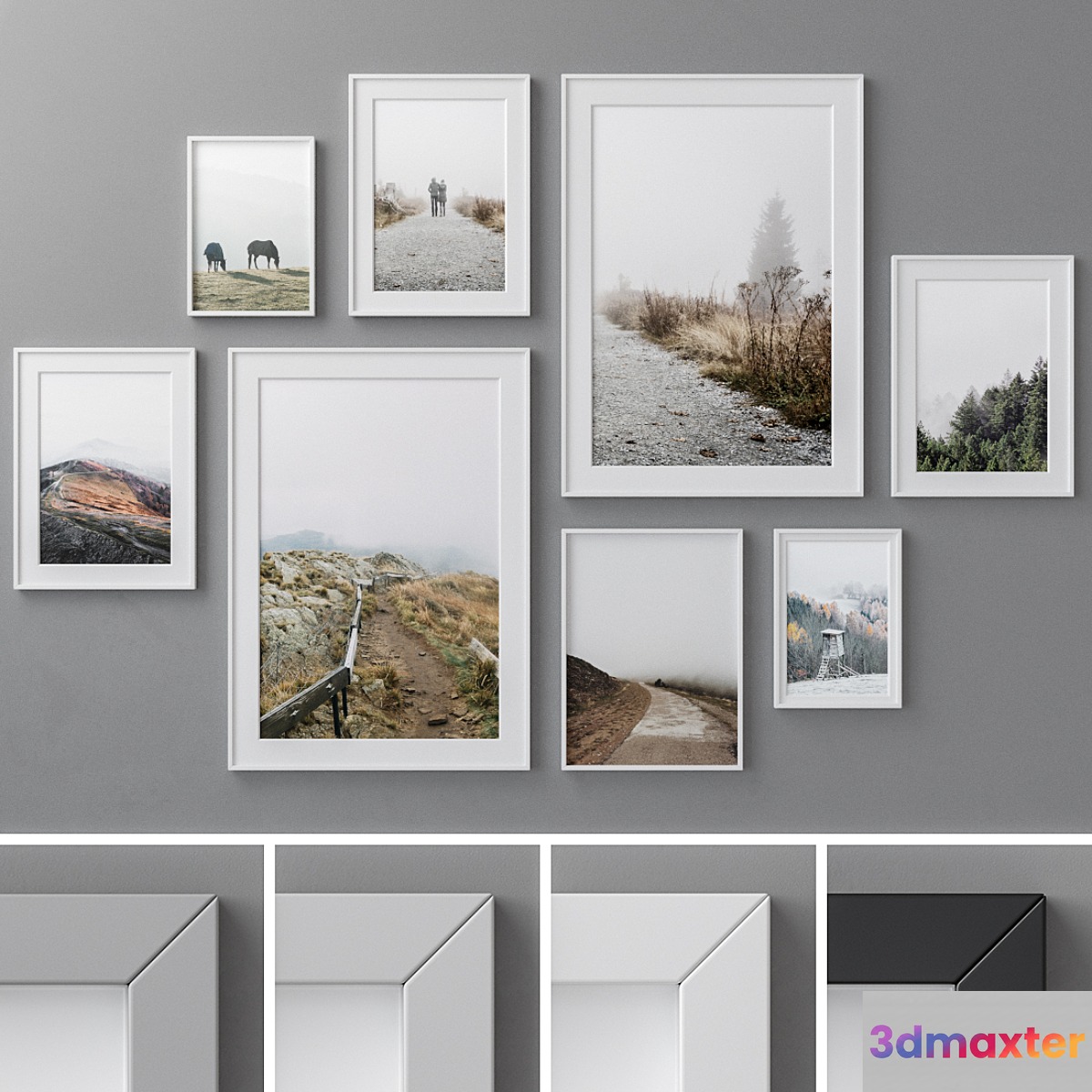 Photo Frames Set 105 3D Max