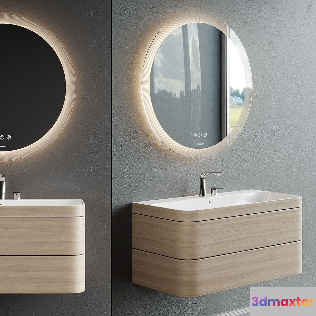 Duravit Happy D.2 Plus | Vanity unit 3D Max