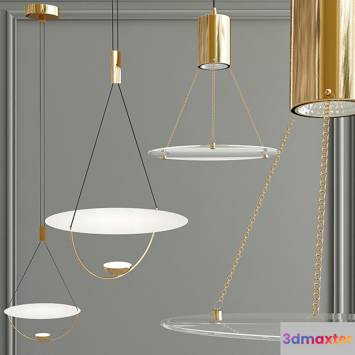 LIRIA and TLAP pendants lamp 3D Max