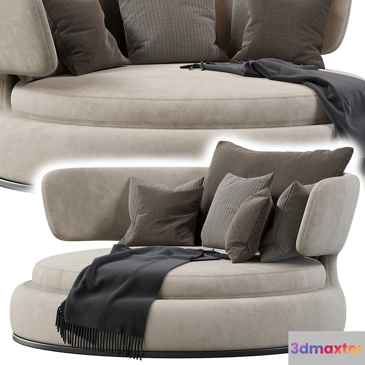 Amoenus Soft Maxalto Swivel Sofa 3D Max