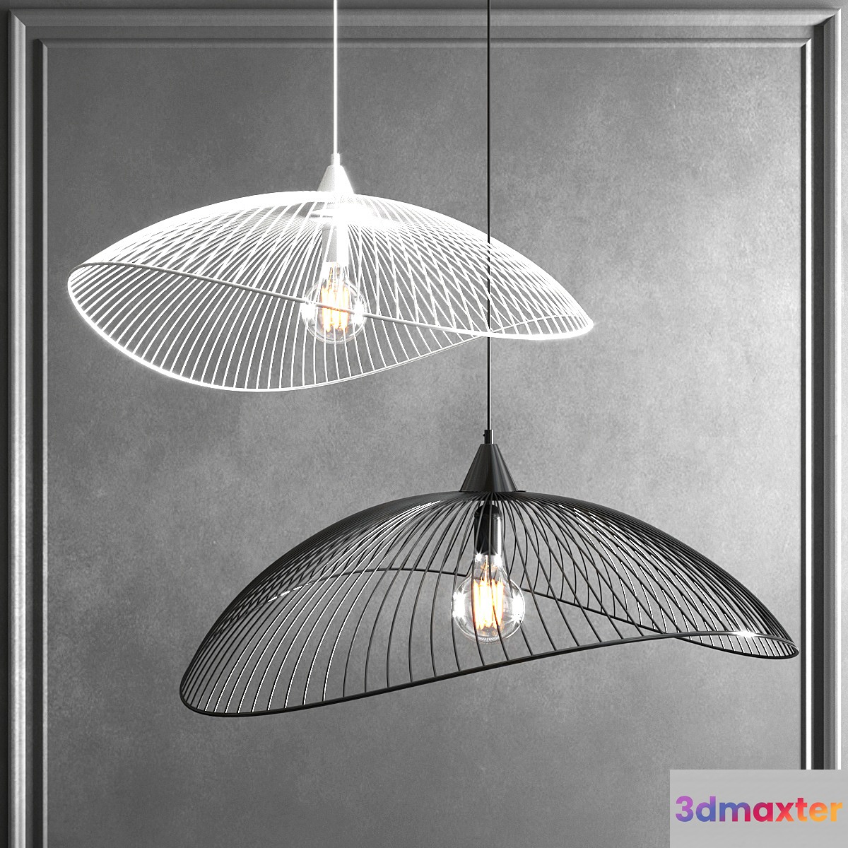 Suspension e27 scandinave kasteli 3D Max