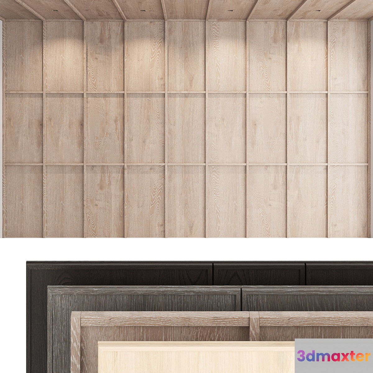 Decorative wall panel_set 16 3D Max