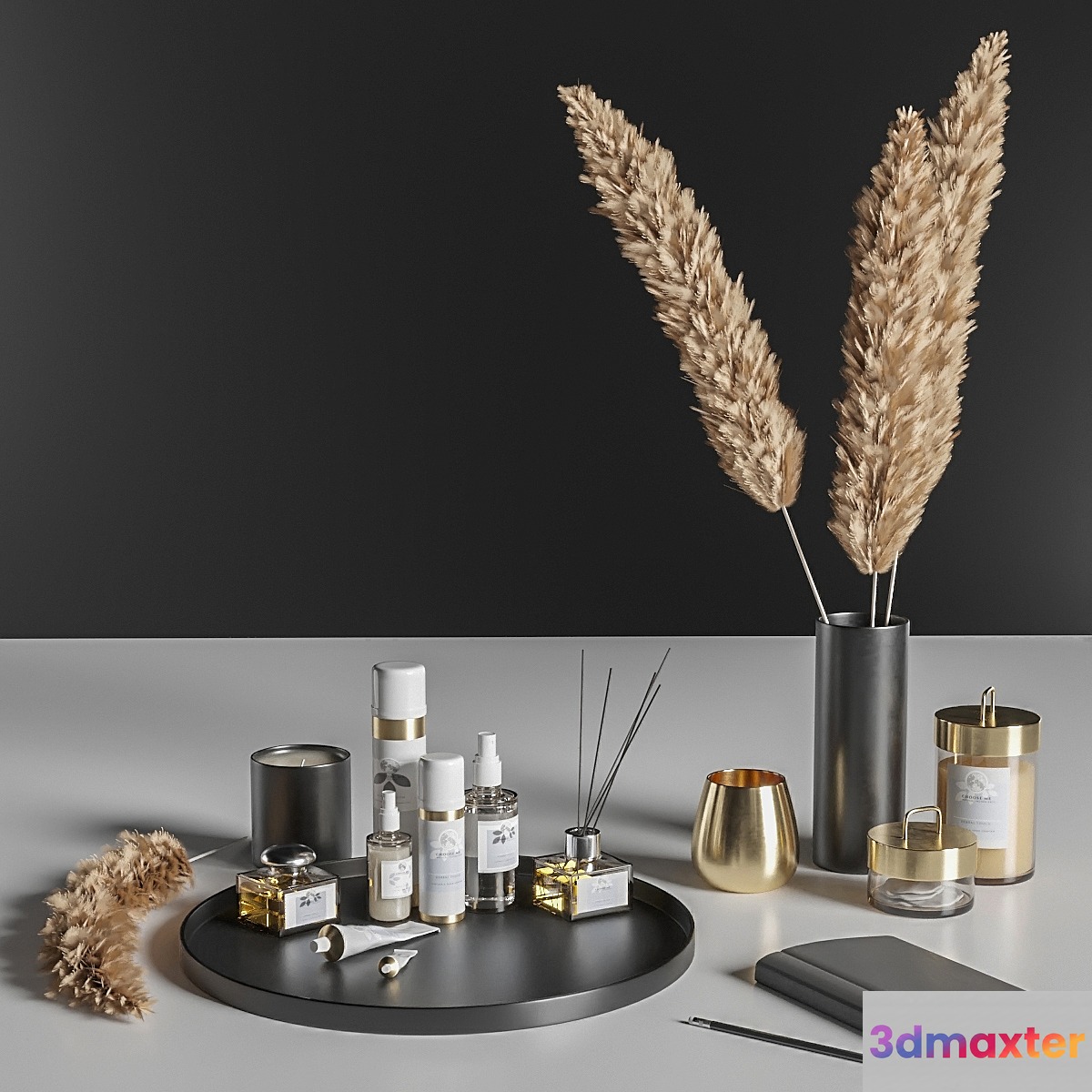 Decorative set for a dressing table 3D Max