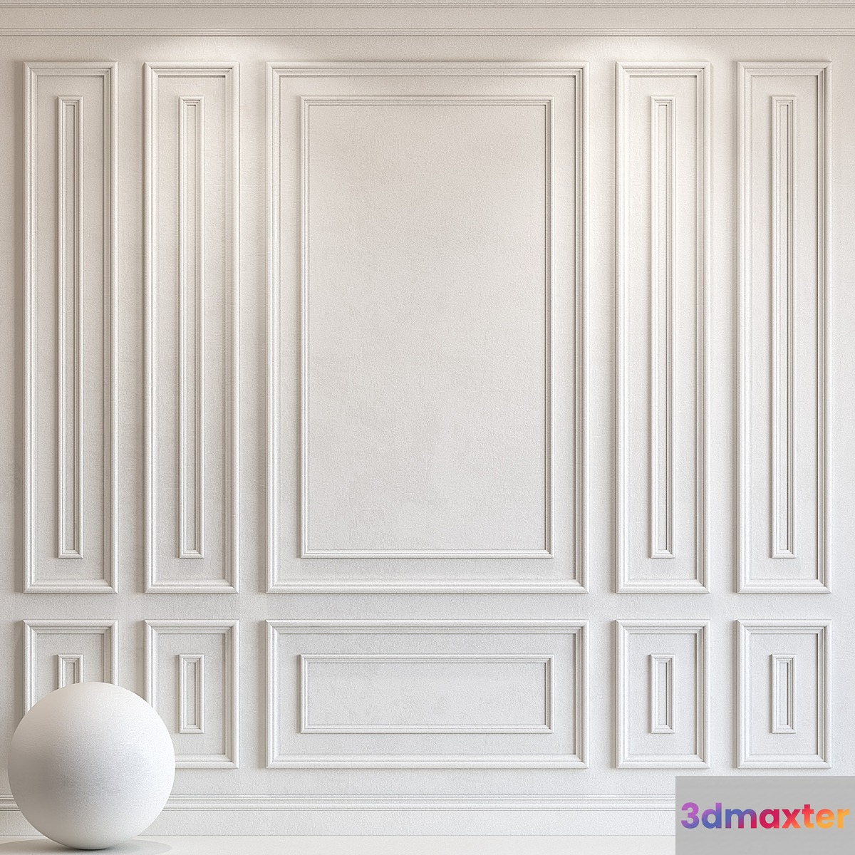 Decorative plaster with molding 24 3D Max