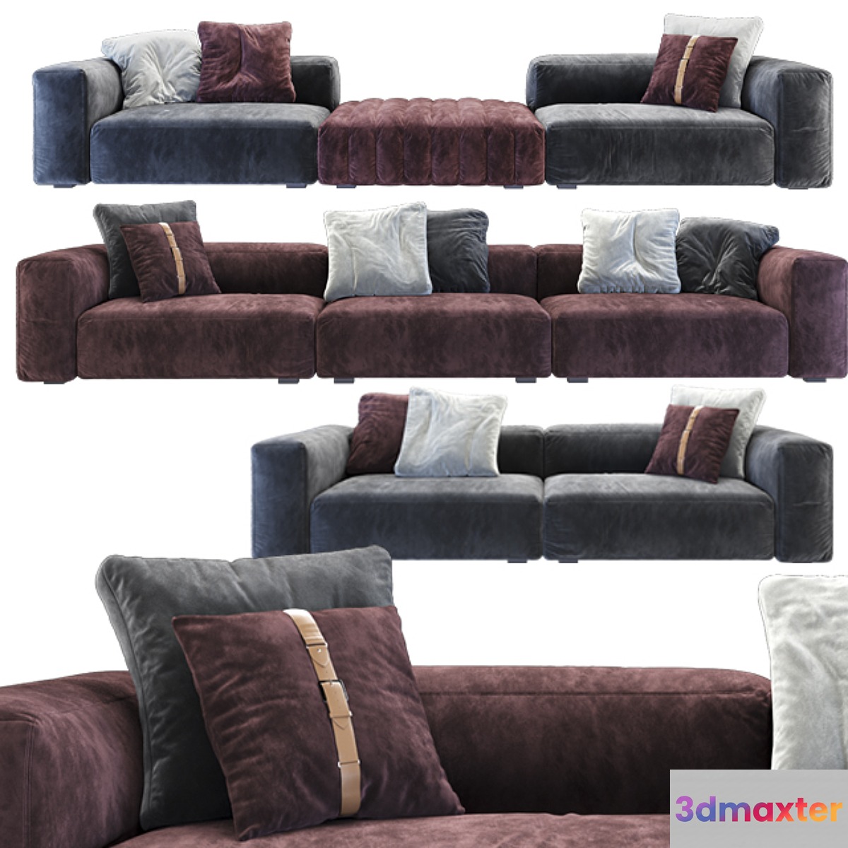 Meroni & Colzani-Bellagio-sofa 3D Max