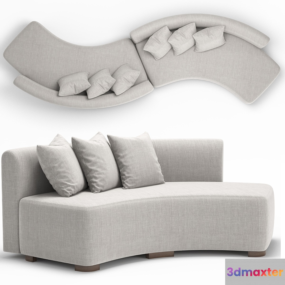Adriana Hoyos Galapagos Curved Sofa 300