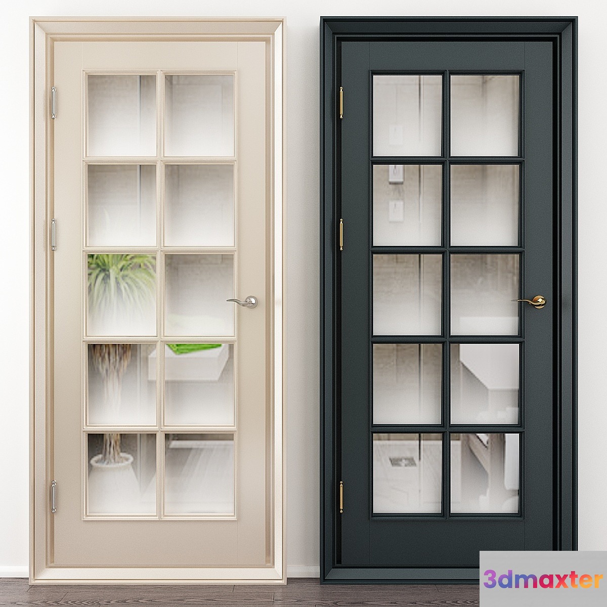 Premium door model 4 3D Max