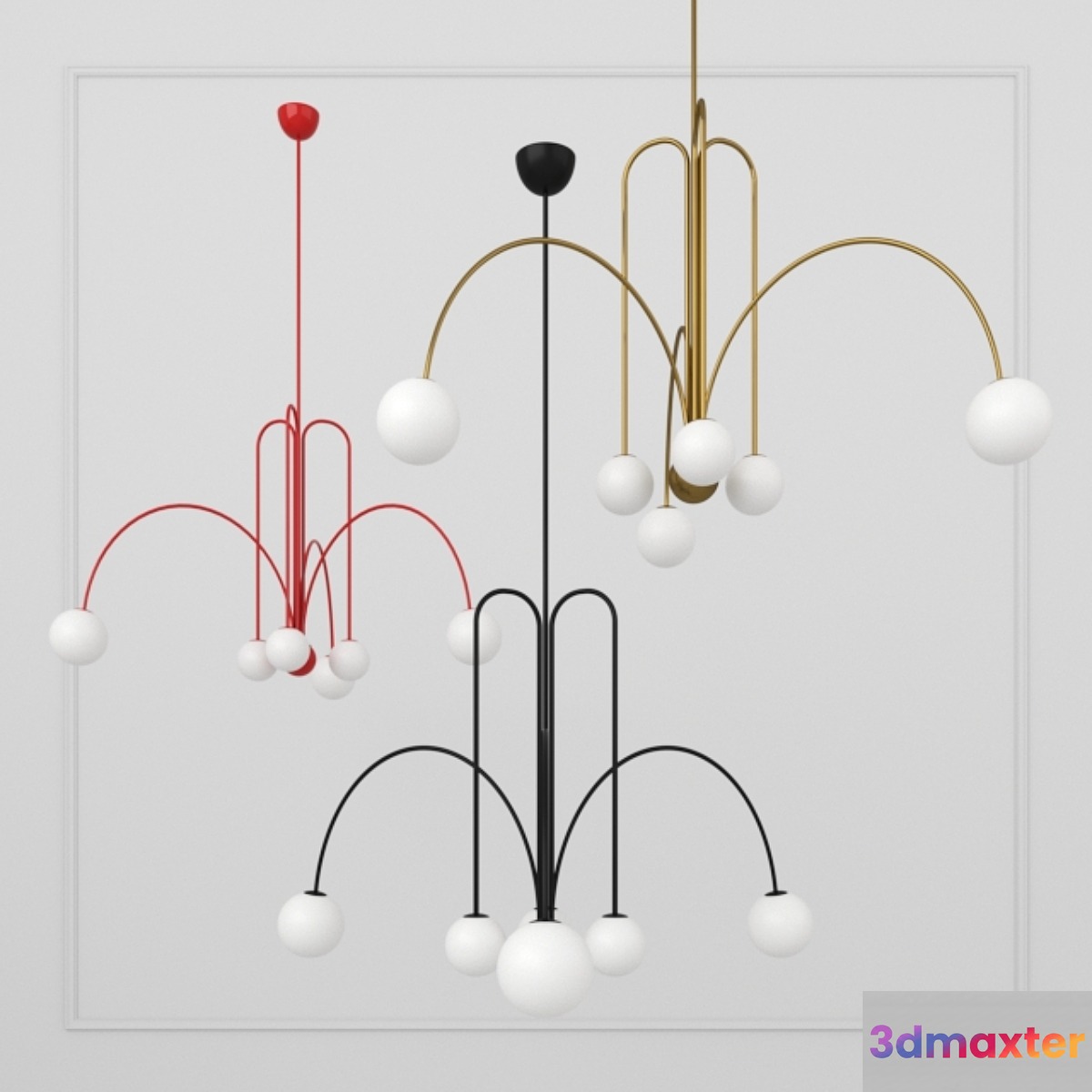 Chandelier Fontana Amorosa Gran Finale 3D Max