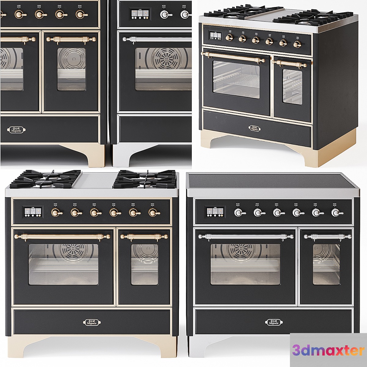 Ilve Majestic 2 Matte Graphite Freestanding Range