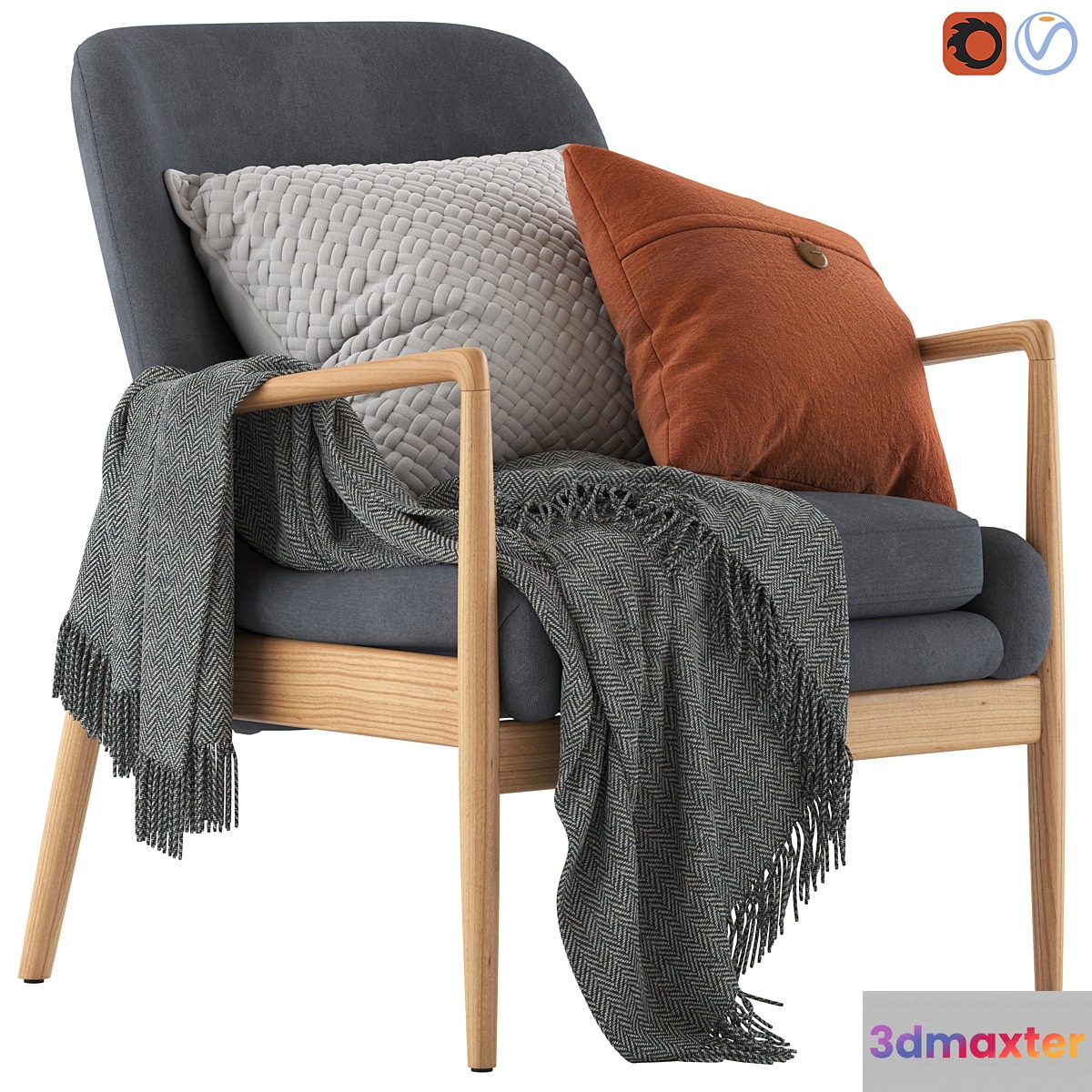 Temple and Webster Lucas Armchair 3D Max