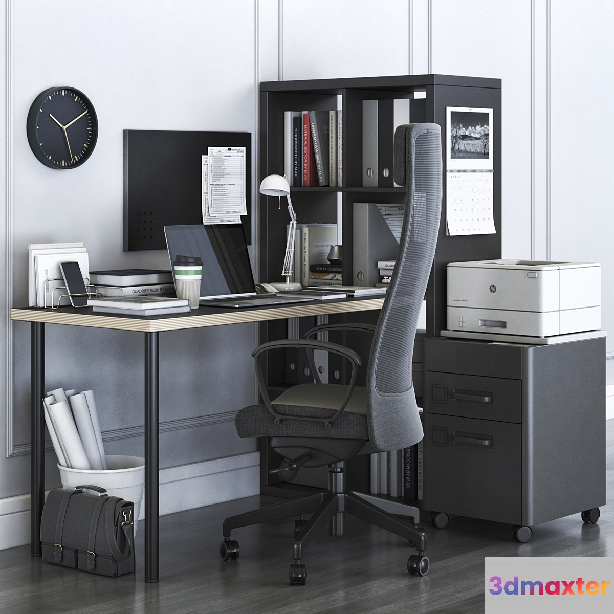 IKEA KALLAX Office Workplace with MARKUS Chair - No.3