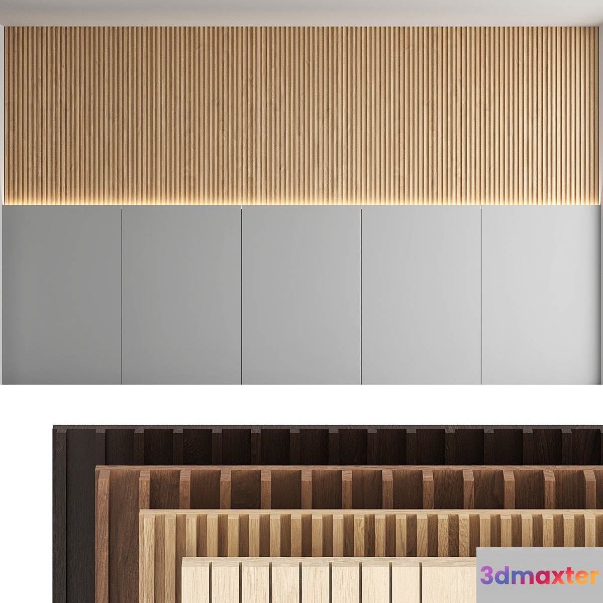 Decorative wall panel_set 18 3D Max