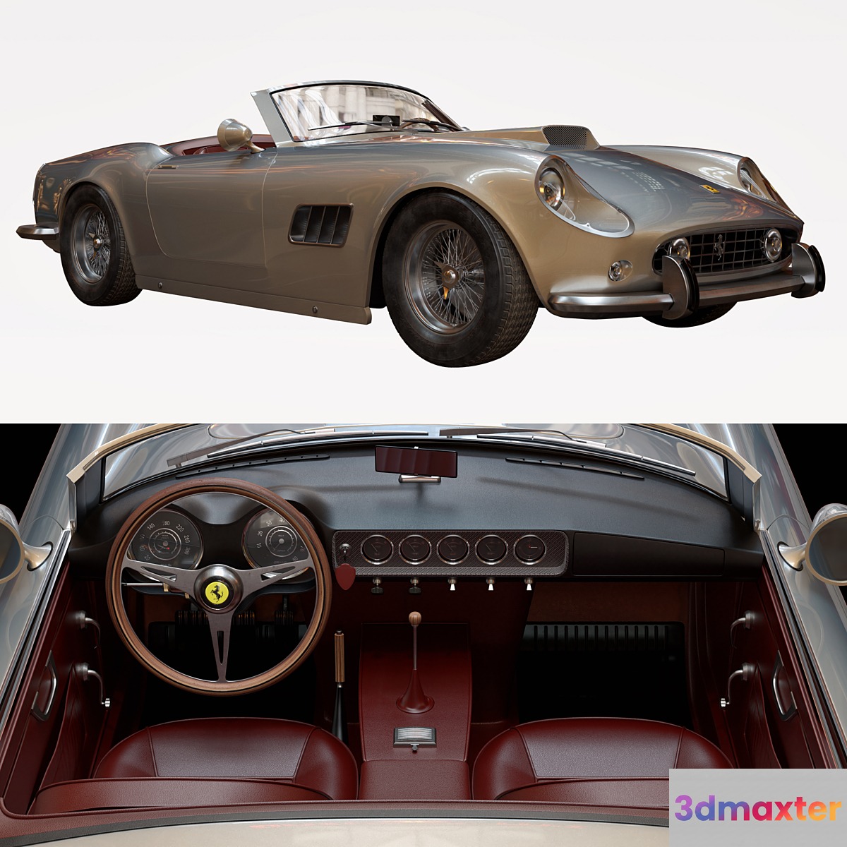 Ferrari 250 GT SWB California Spyder (V_ray) 3D Max