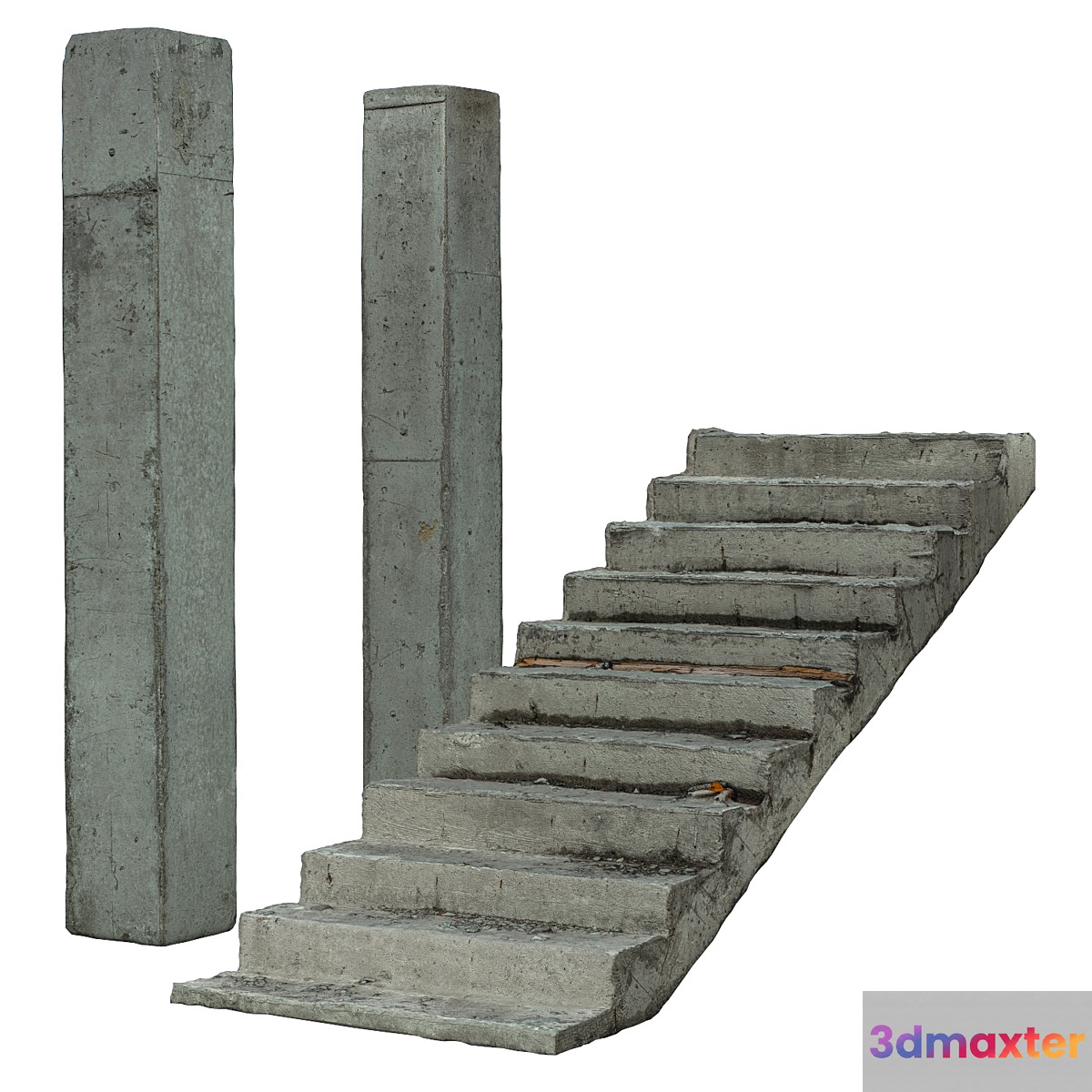 Set of concrete structures 3D Max