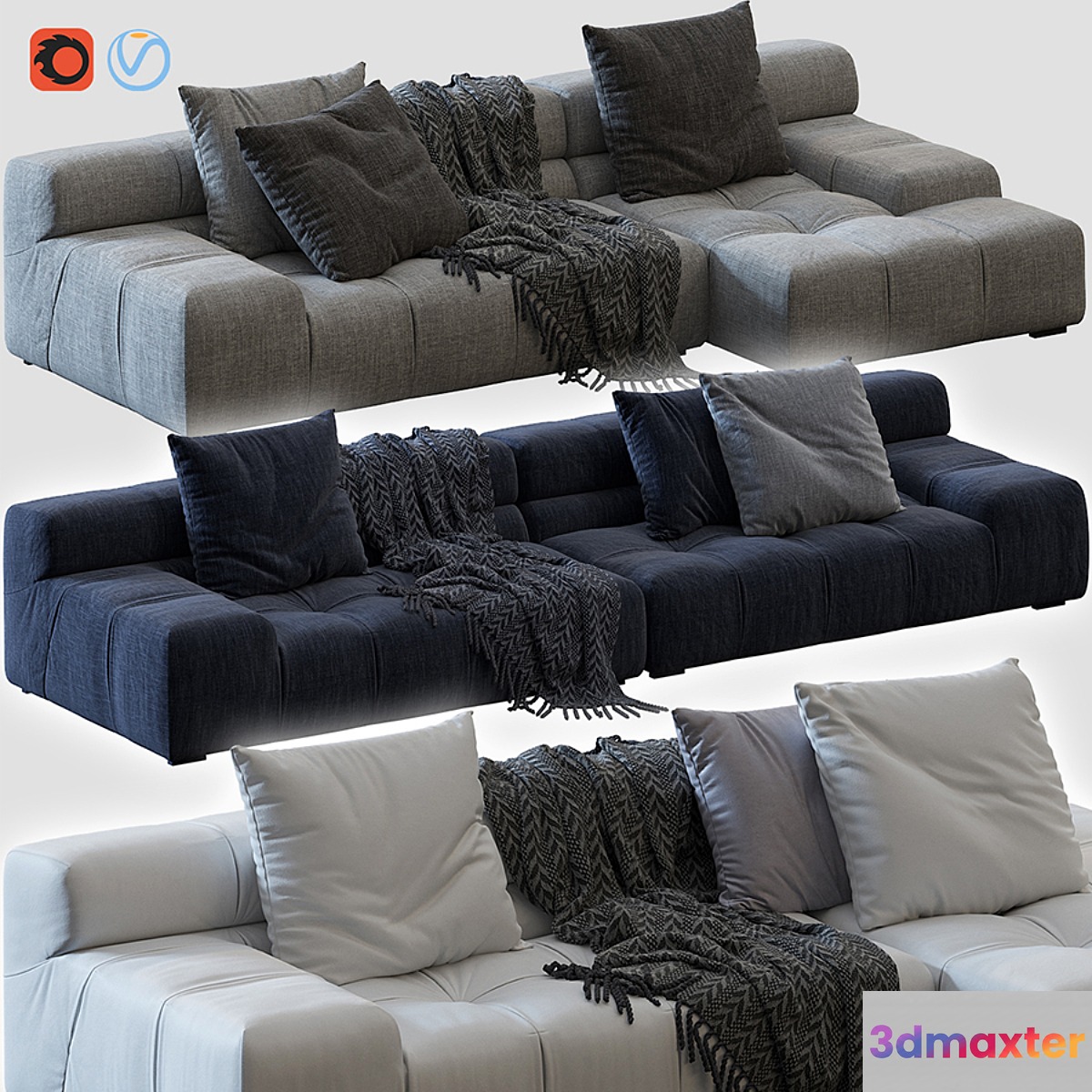 Tufty-time sofa 3D Max