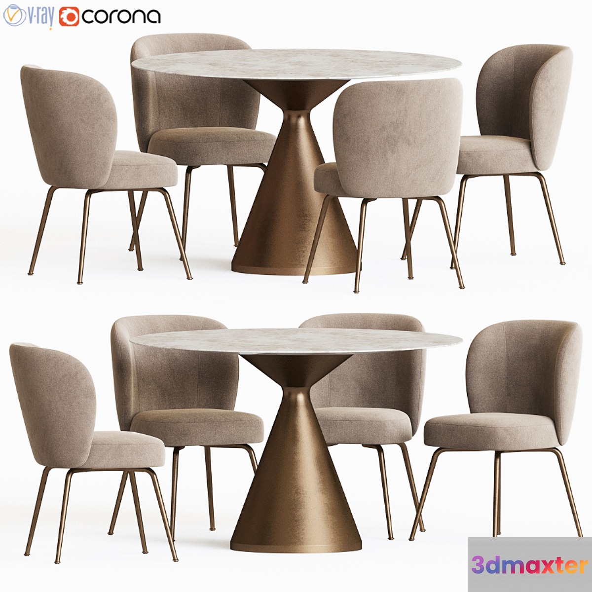 Dining Set 65 3D Max