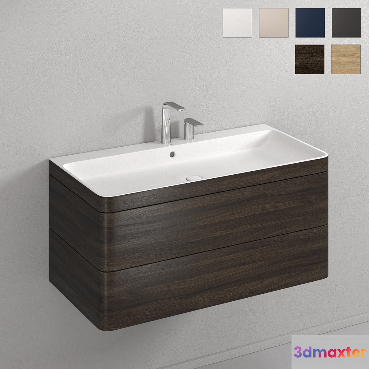 HAPPY D.2 PLUS Vanity unit By Duravit 3D Max