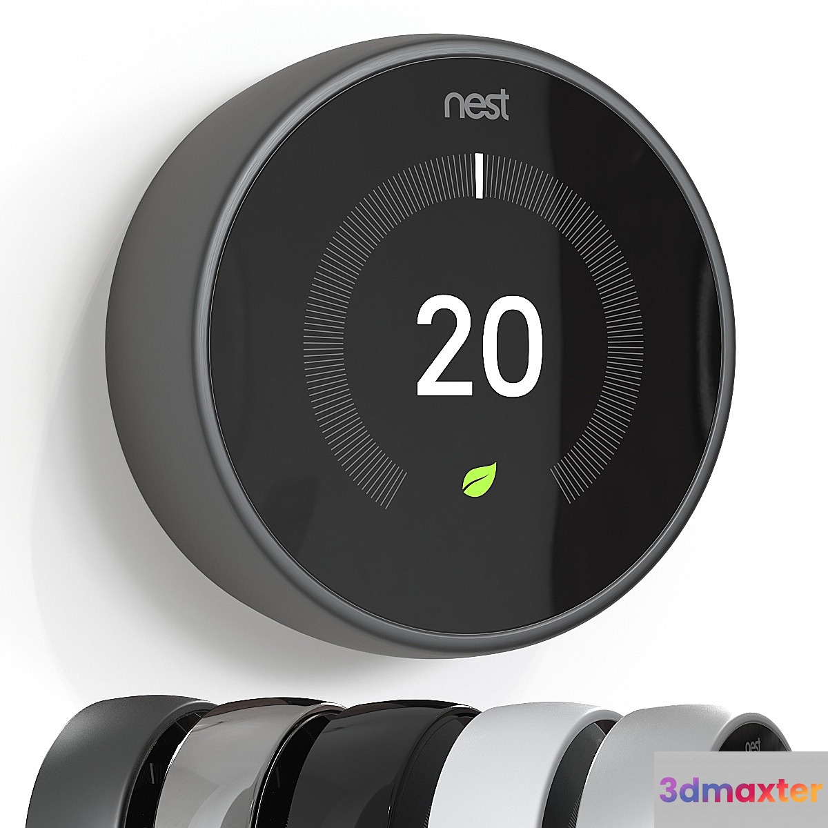 Thermostat Nest Learning Thermostat. (5 materials) 3D Max