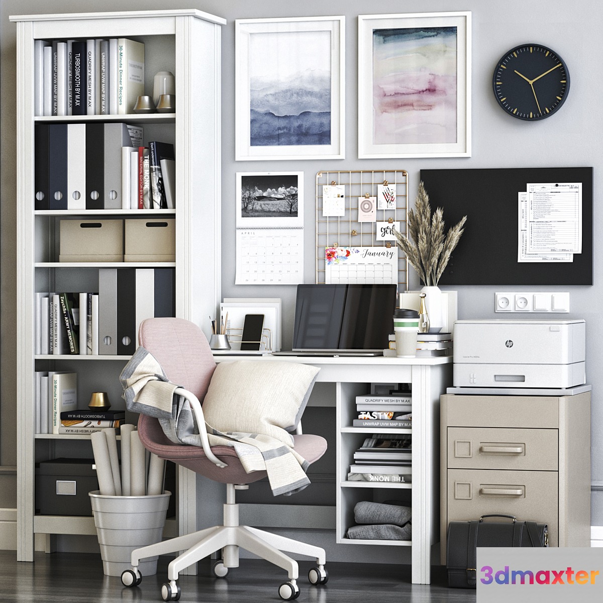 IKEA BRUSALI office workplace with LANGFJALL chair - No.3