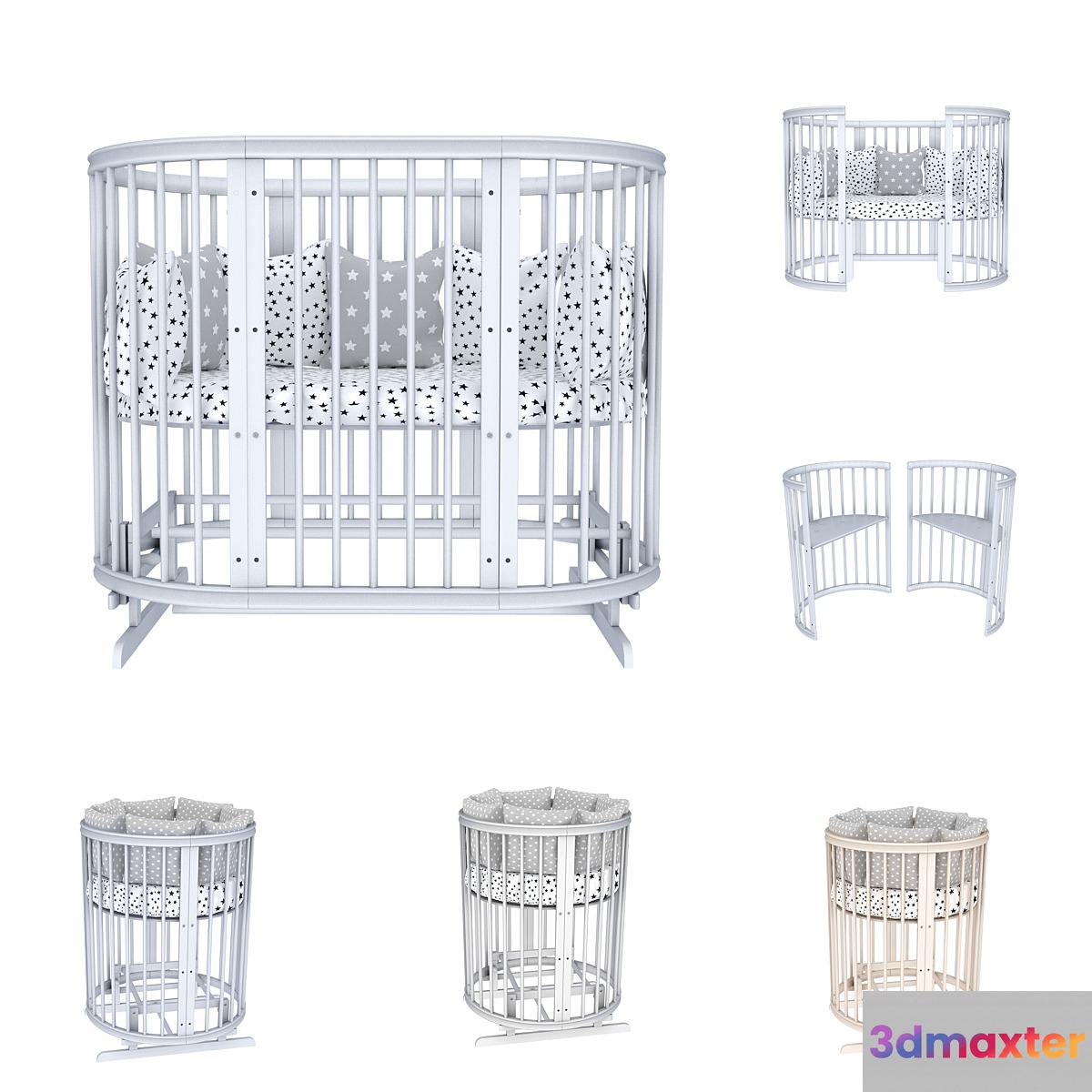 Transforming bed with pendulum ANGEL (Ascona) 3D Max