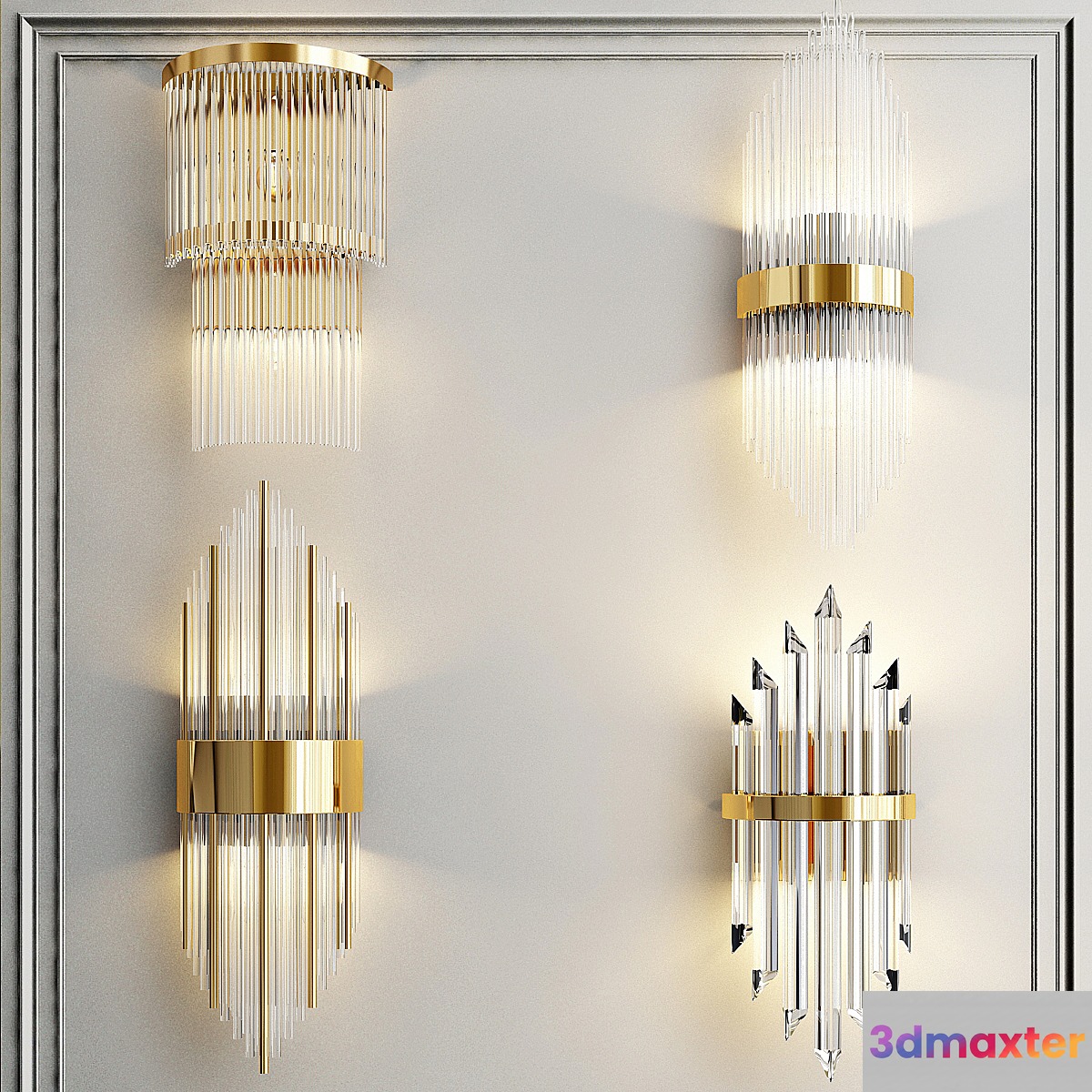 Collection of wall lamps 3D Max