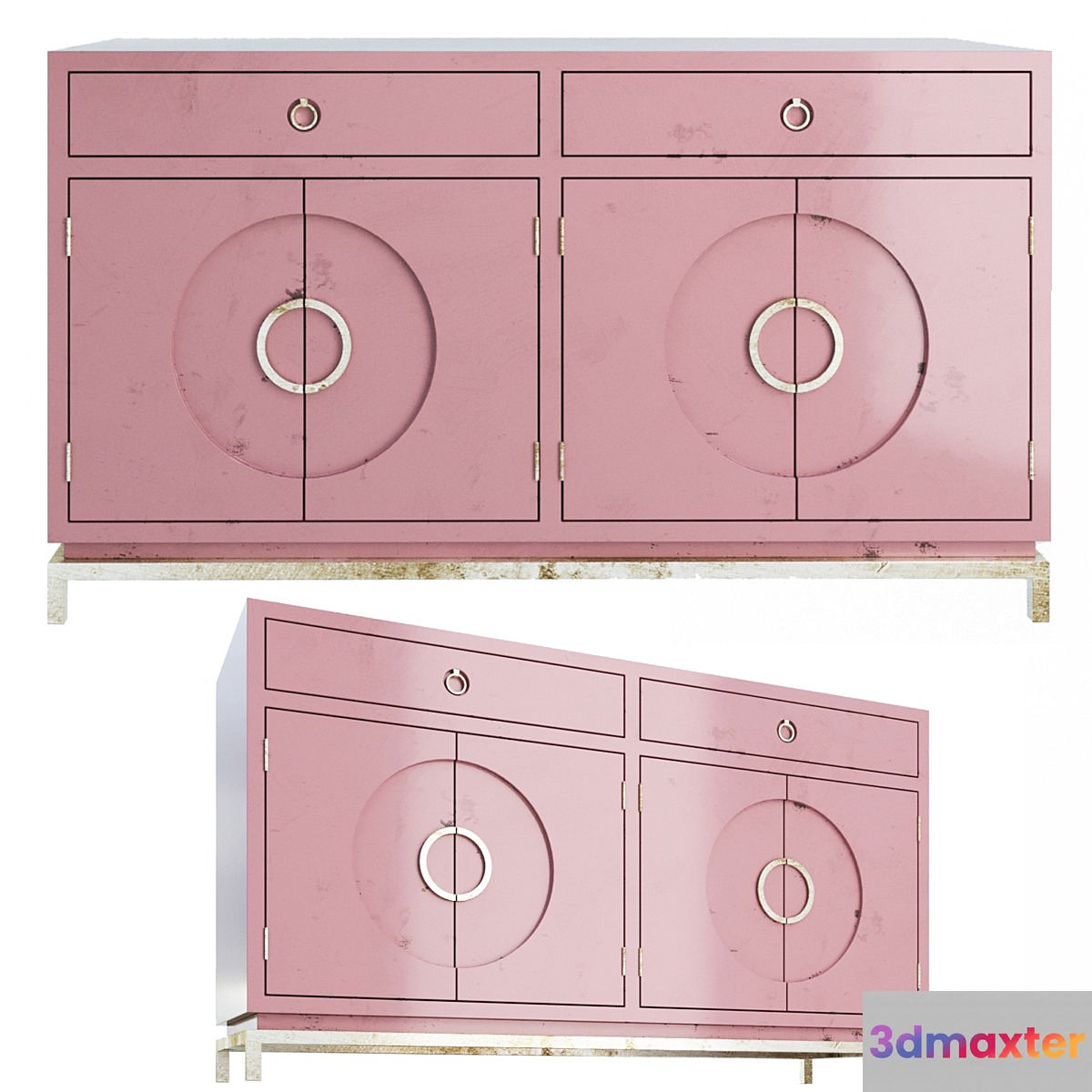 Buffet Disk Pink 3D Max