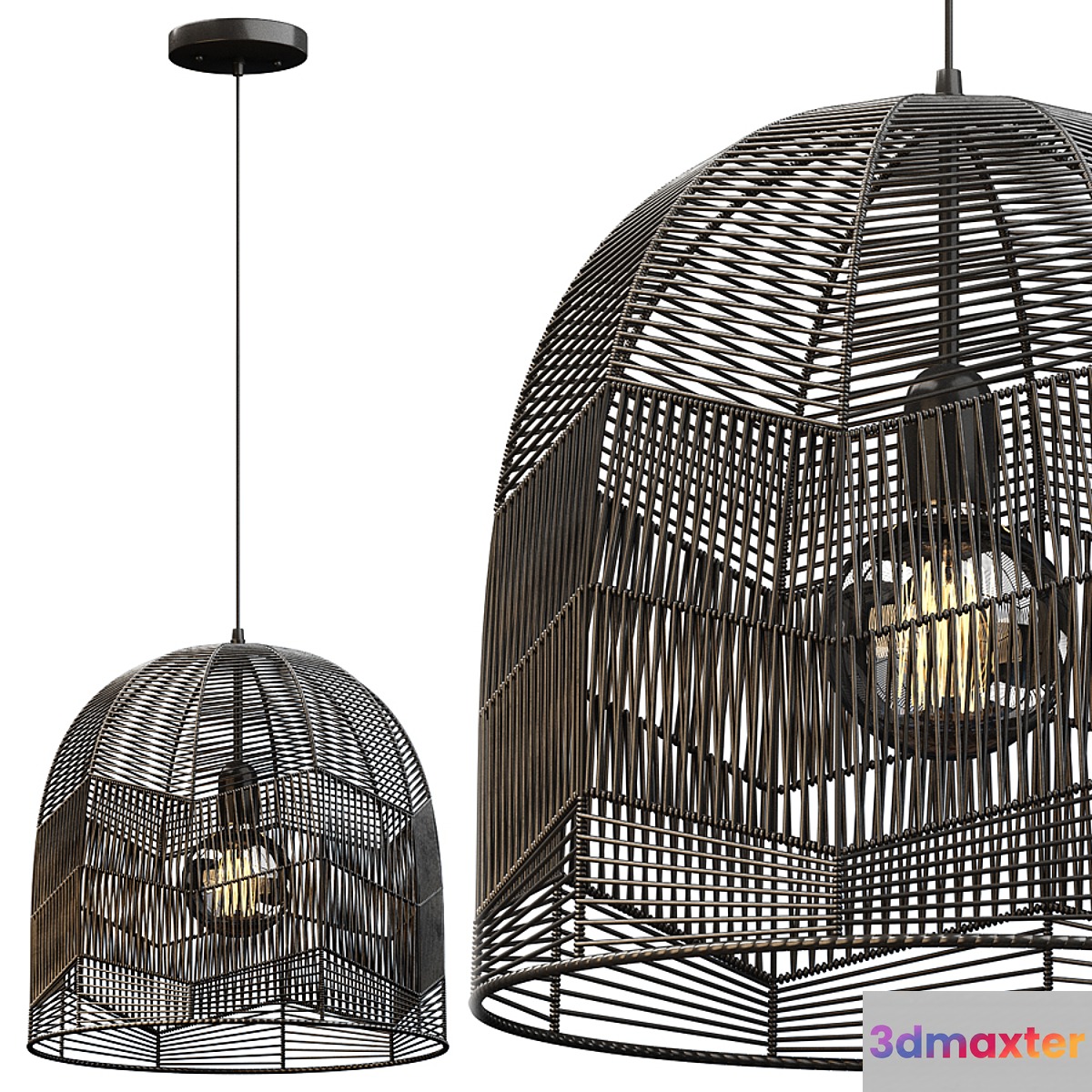 RATTAN PENDANT 01 3D Max