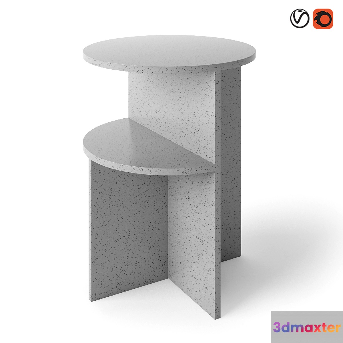 Muuto Halves Side Table 3D Max