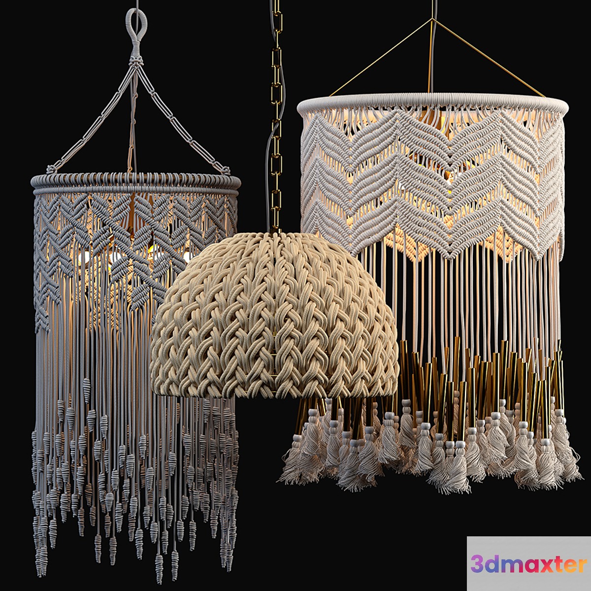 Macrame Pendant Lights - No.3