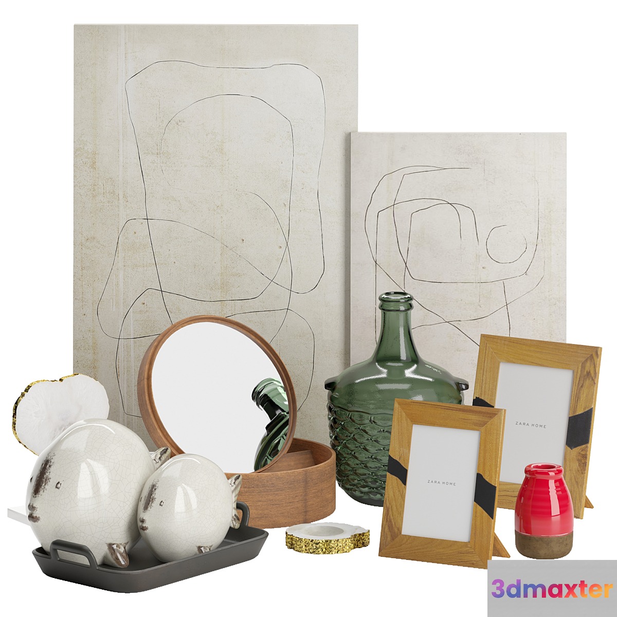 Zara Home Decorative Set No.1 3D Max